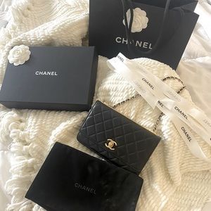 Black Chanel Trendy CC Wallet on a Chain WOC